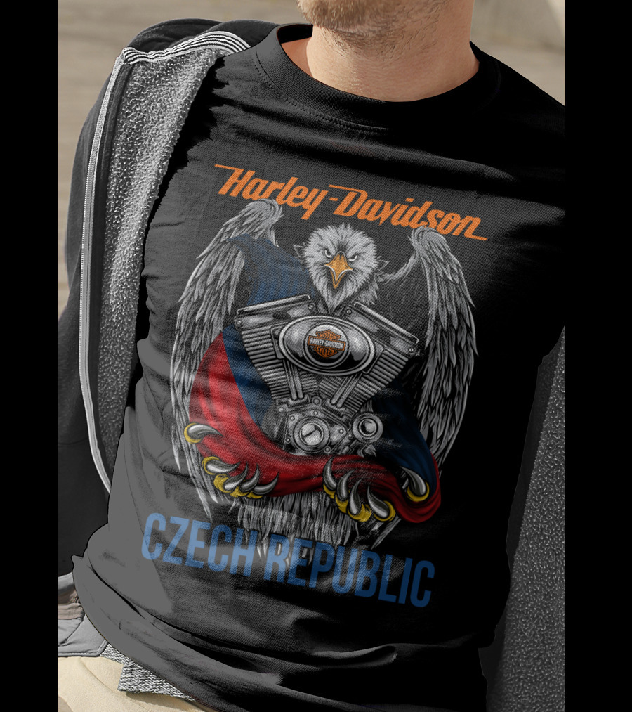 Harley Davidson Czech Republic Eagle Engine T-Shirt