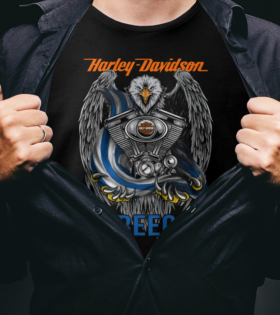 Harley Davidson Greece Eagle Engine T-Shirt