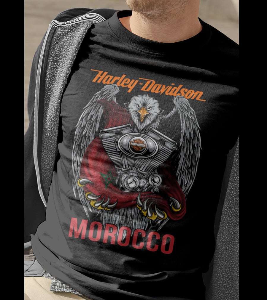 Harley Davidson Morocco Eagle Engine T-Shirt
