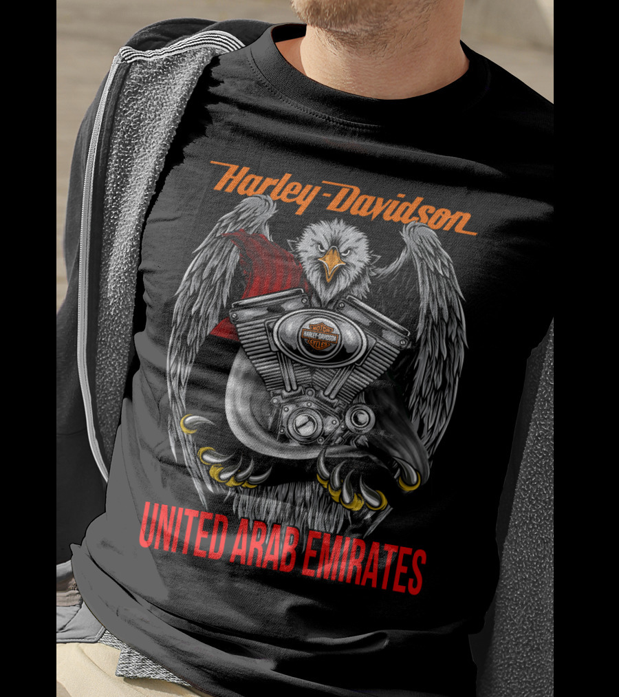 Harley Davidson Eagle Engine United Arab Emirates T-Shirt