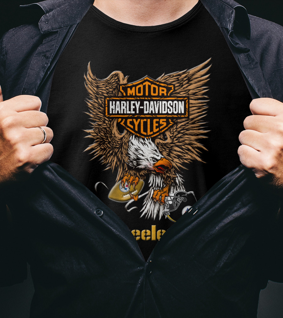 Harley Davidson Cycles Pittsburgh Steelers Eagle T-Shirt