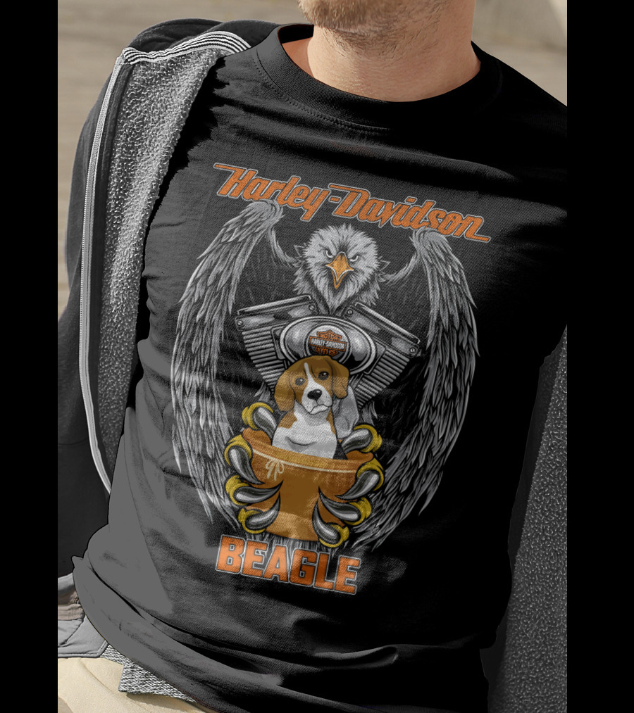Harley Davidson Beagle Eagle Engine T-Shirt