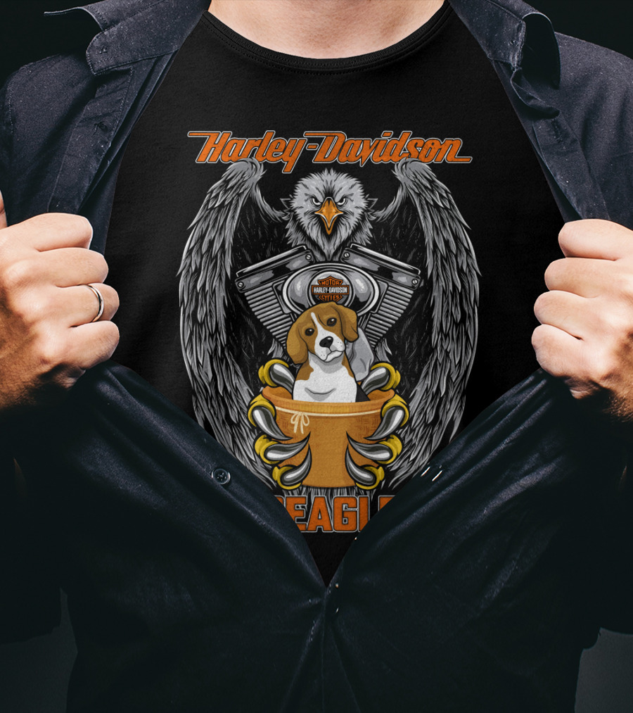 Harley Davidson Beagle Eagle Engine T-Shirt
