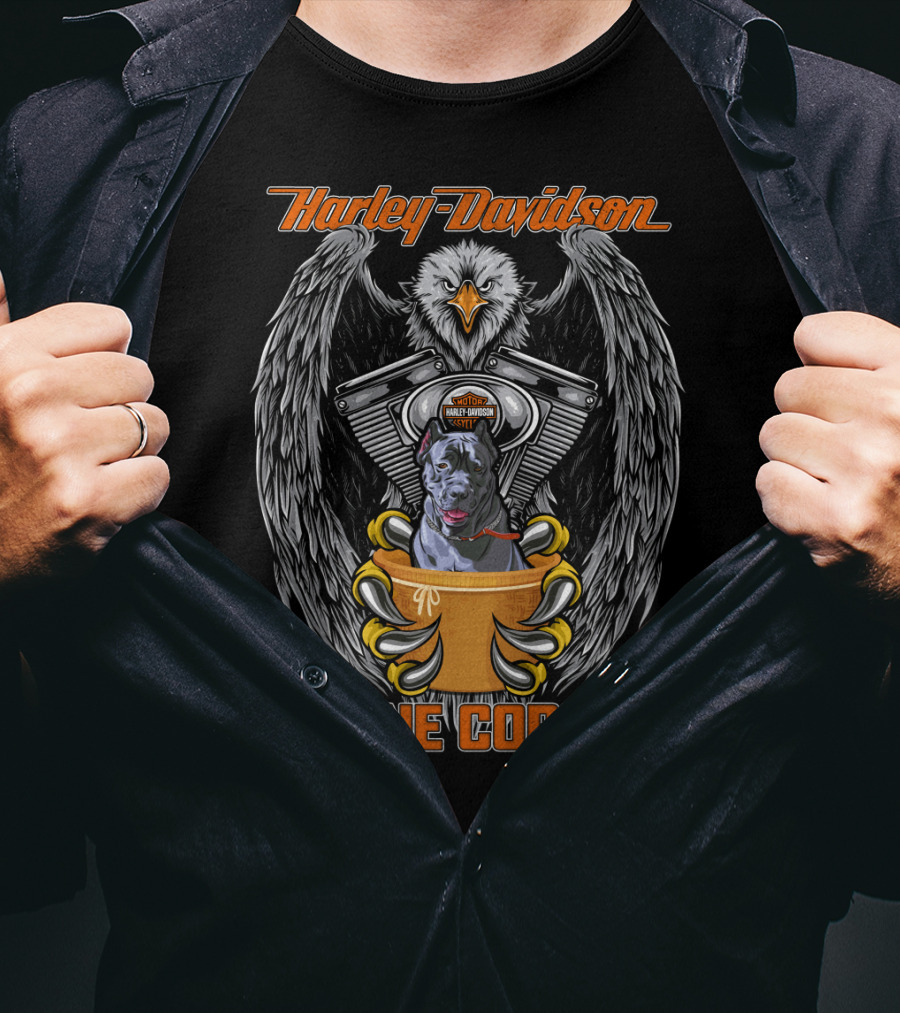 Harley Davidson Cane Corso Eagle Engine Art T-Shirt