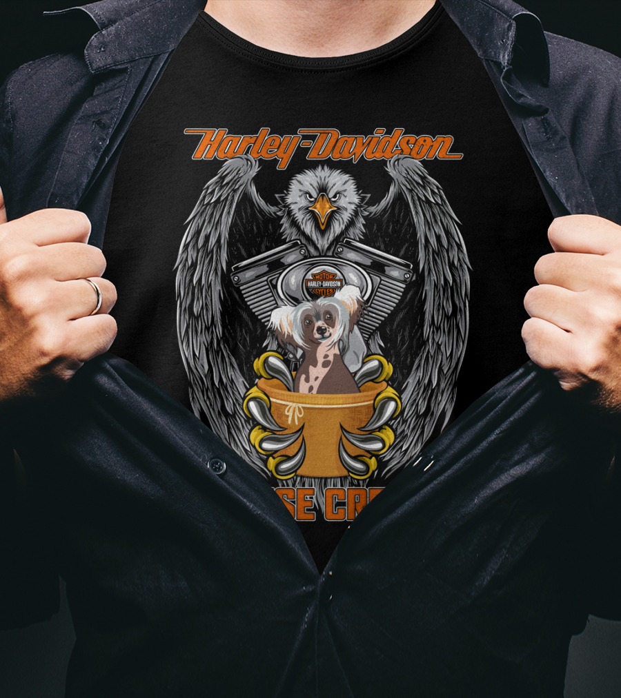 Harley Davidson Chinese Crested Eagle Engine T-Shirt