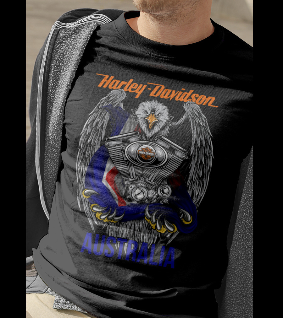 Harley Davidson Australia Eagle Engine T-Shirt