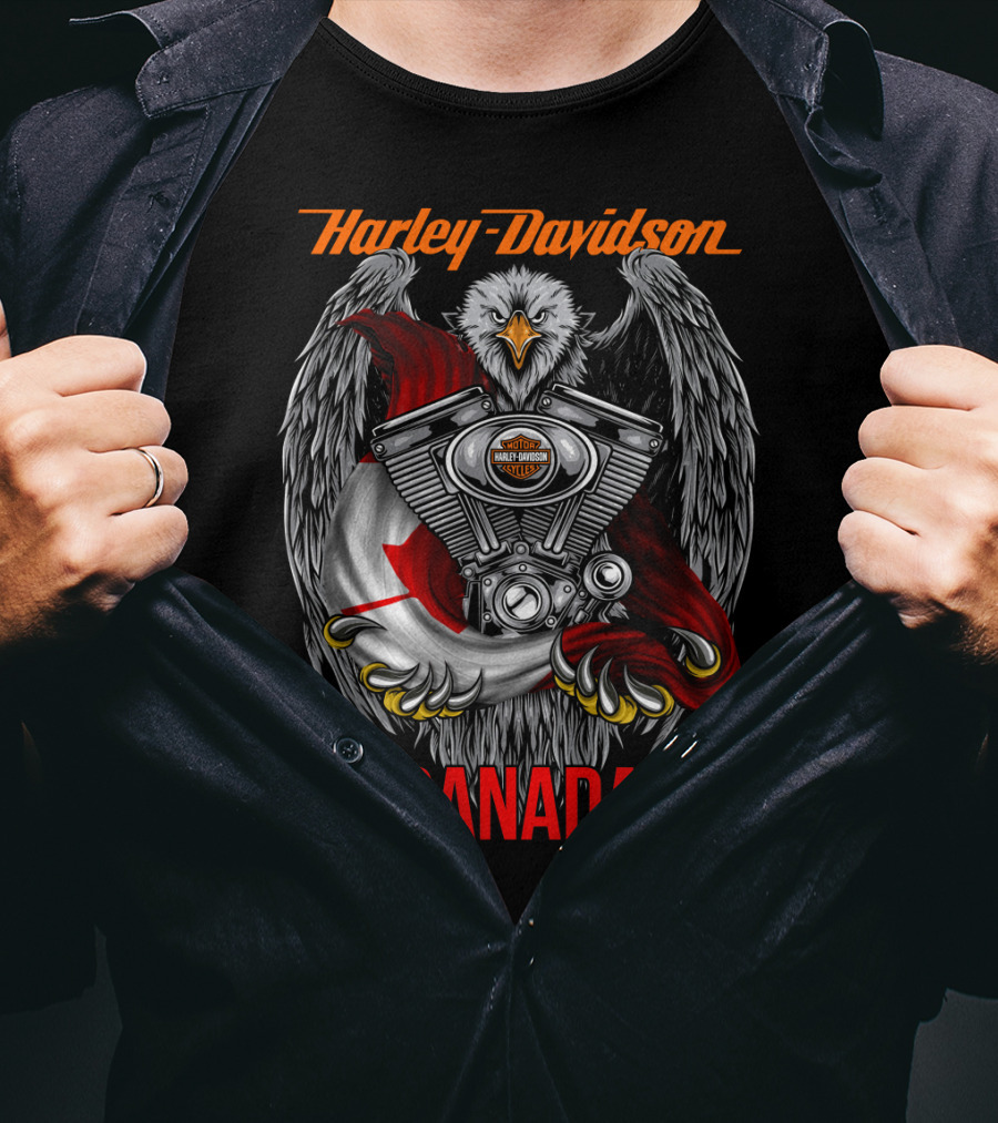Harley Davidson Eagle Engine Canada T-Shirt