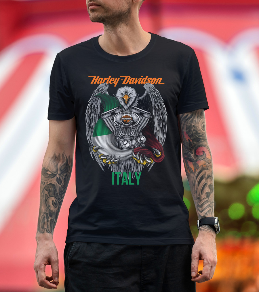 Harley Davidson Italy Eagle Engine T-Shirt