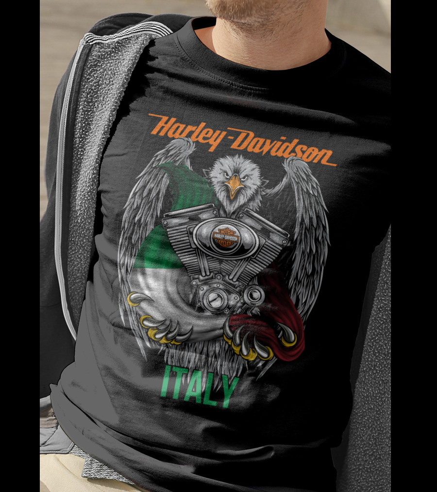 Harley Davidson Italy Eagle Engine T-Shirt