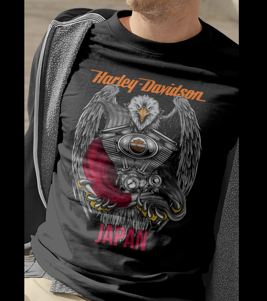 Harley Davidson Eagle Engine Japan T-Shirt