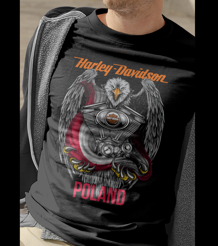 Harley Davidson Poland Eagle Engine T-Shirt