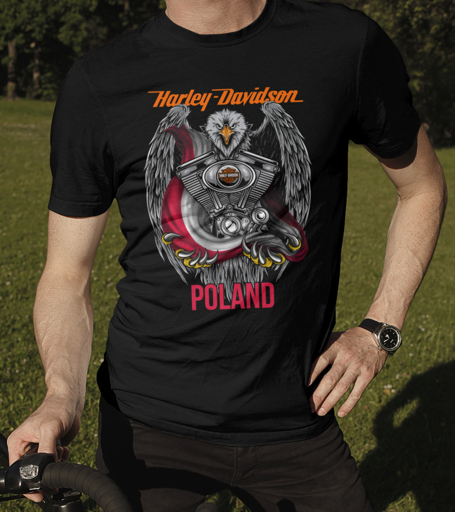 Harley Davidson Poland Eagle Engine T-Shirt