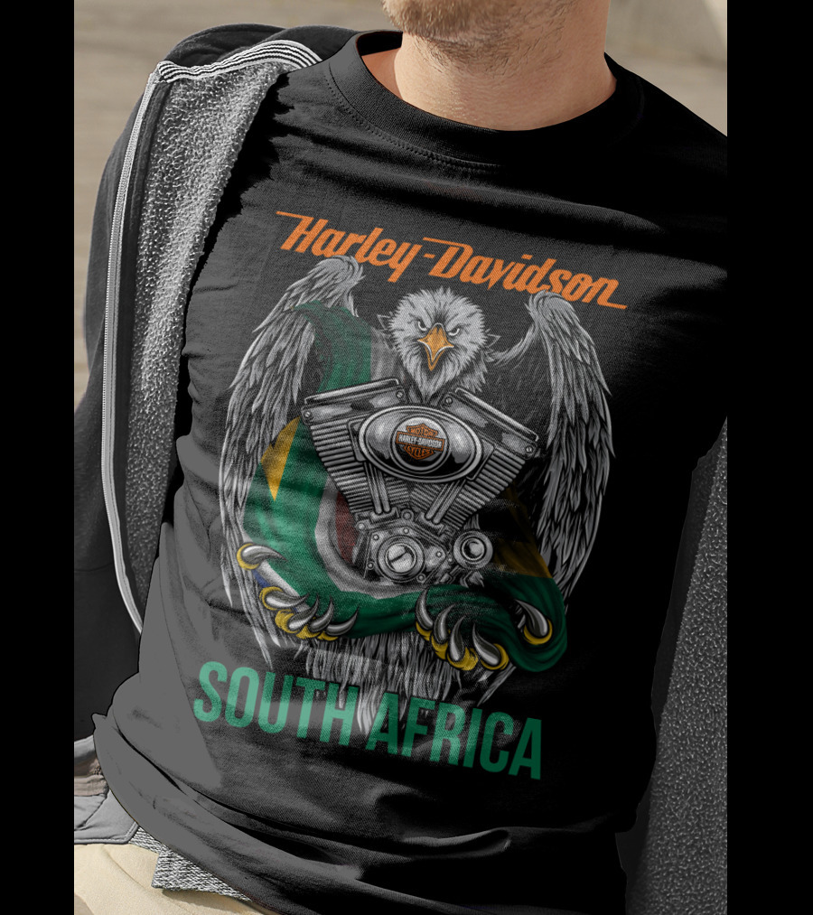 Harley Davidson Eagle V-Twin Engine South Africa T-Shirt