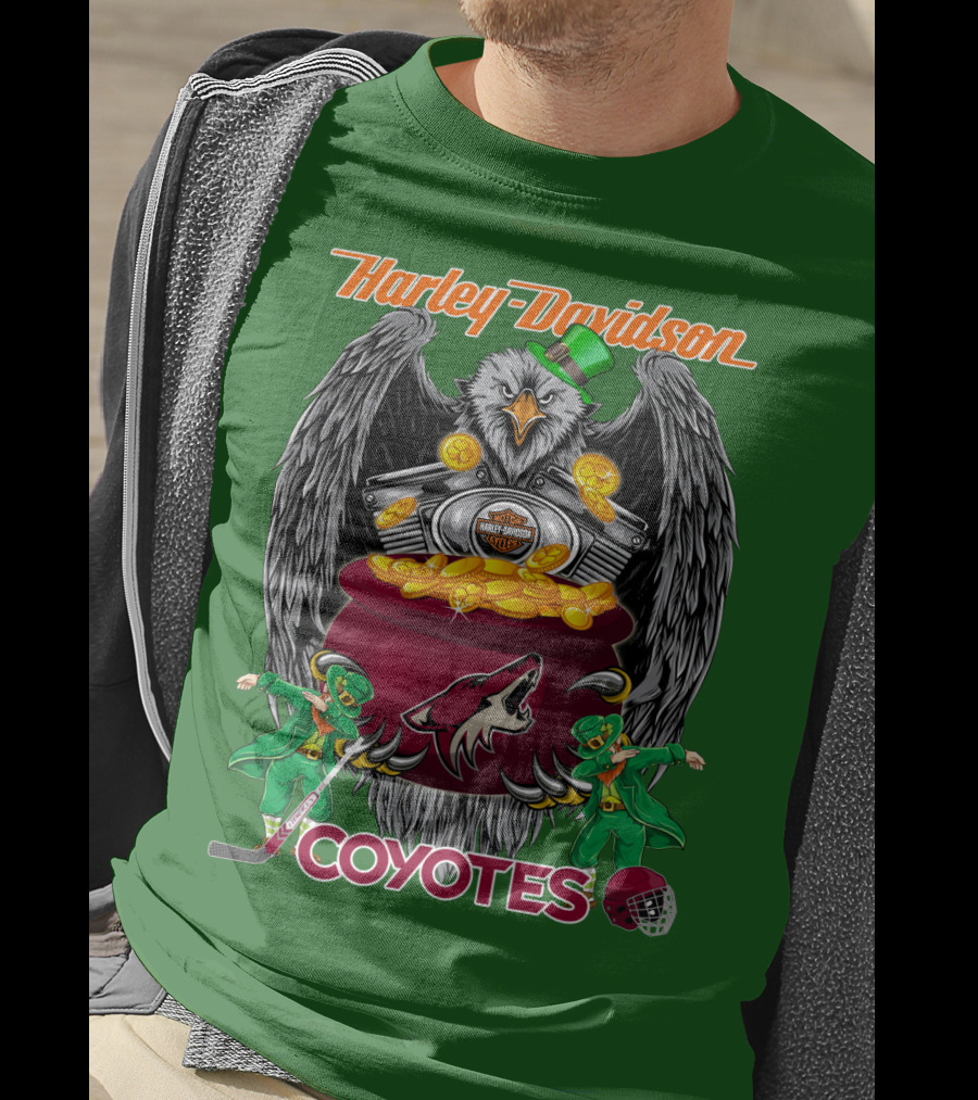 Harley Davidson Coyotes Nhl Arizona St. Patrick's Day T-Shirt