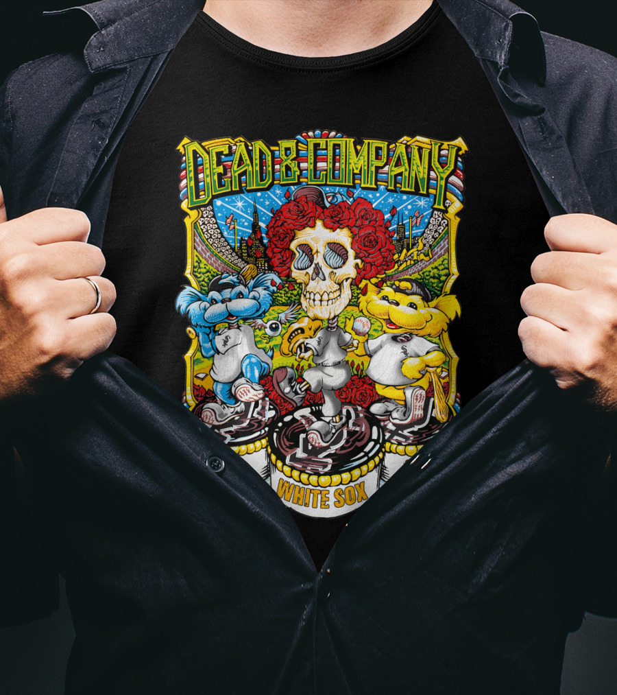 Dead & Company White Sox Mlb Cws Skulls And Bears T-Shirt