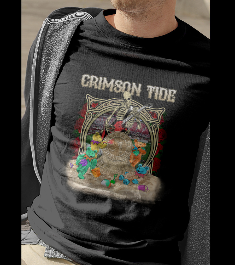 Crimson Tide Alabama Ncaa 1 Grateful Dead Bears T-Shirt