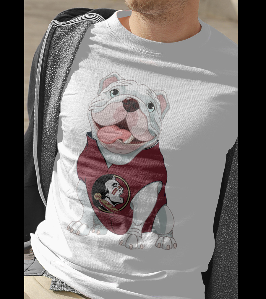 Florida State Seminoles Bulldog Mascot Wearing Team T-Shirt