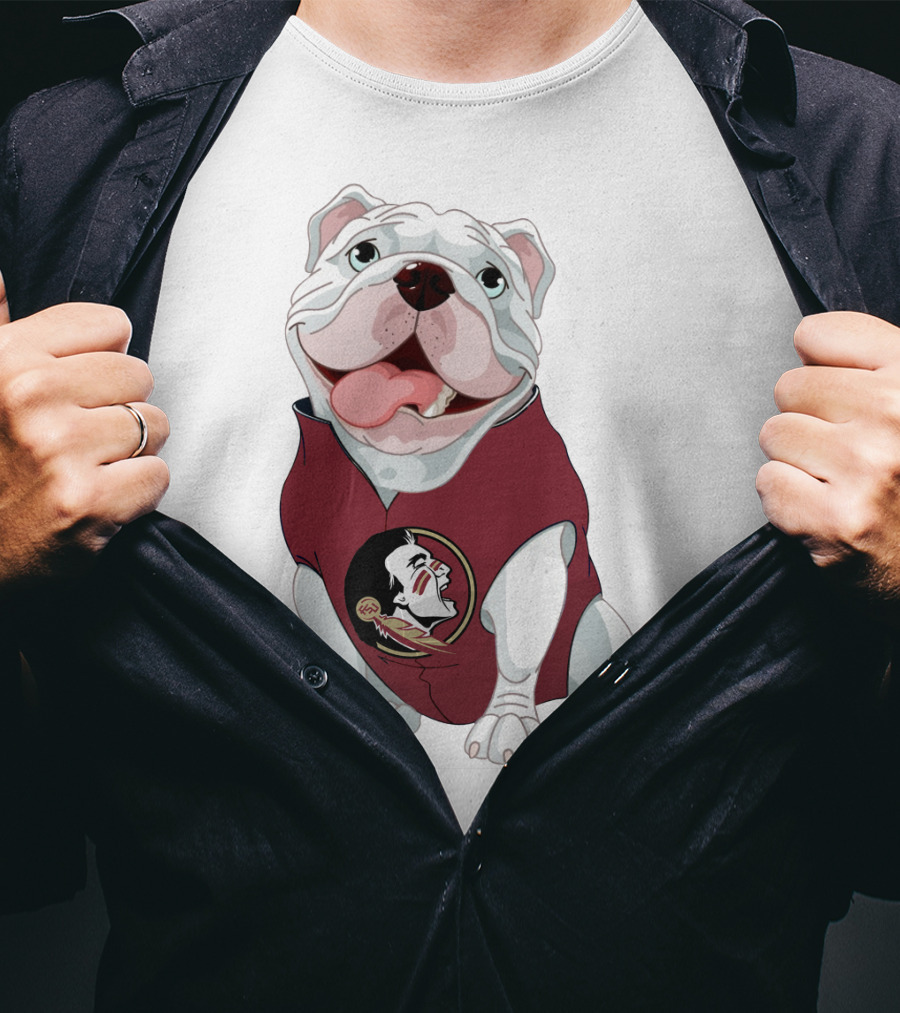 Florida State Seminoles Bulldog Mascot Wearing Team T-Shirt