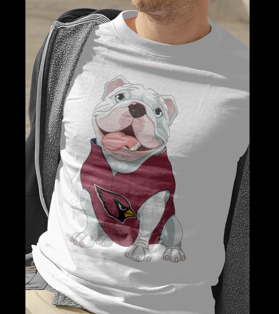 Arizona Cardinals Bulldog In Team Jersey T-Shirt