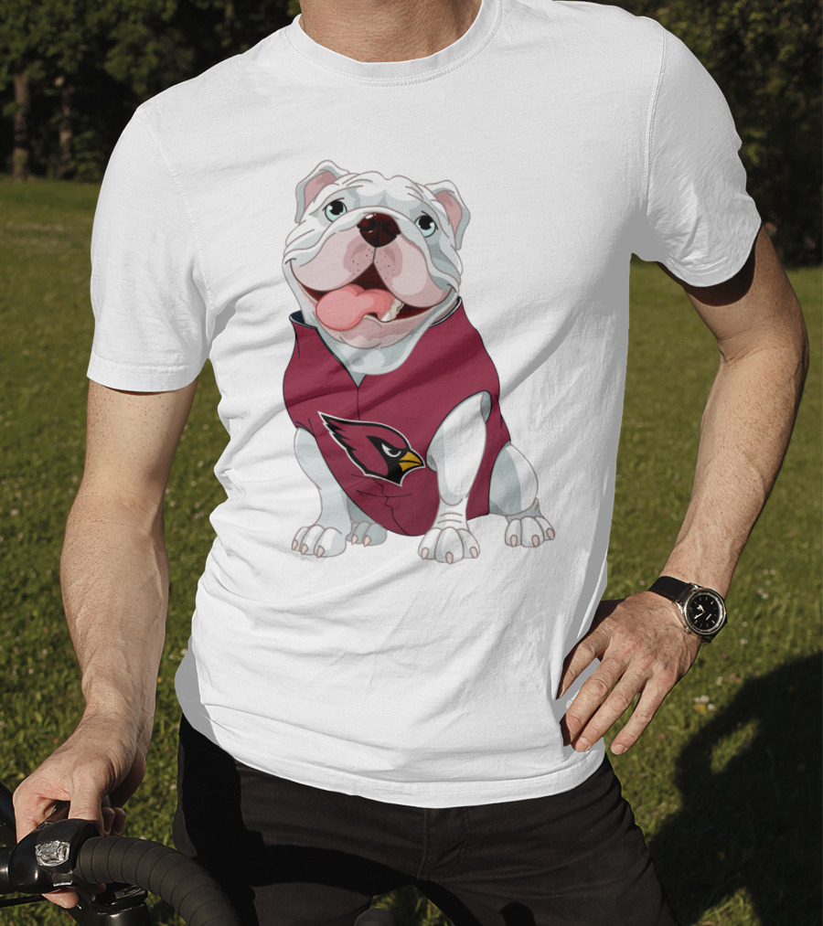 Arizona Cardinals Bulldog In Team Jersey T-Shirt