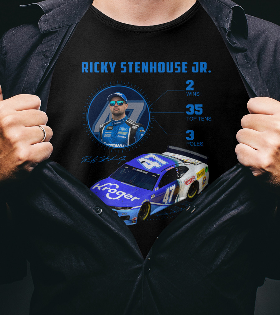 Ricky Stenhouse Jr. 47 Kroger 2 Wins 35 Top Tens 3 Poles Nascar T-Shirt