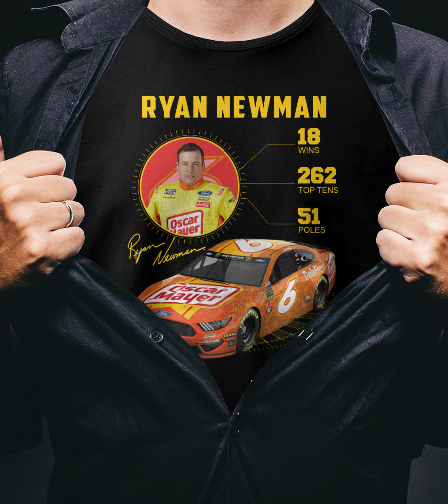 Ryan Newman Oscar Mayer Nascar 6 Wins 18 Top Tens 262 Poles T-Shirt