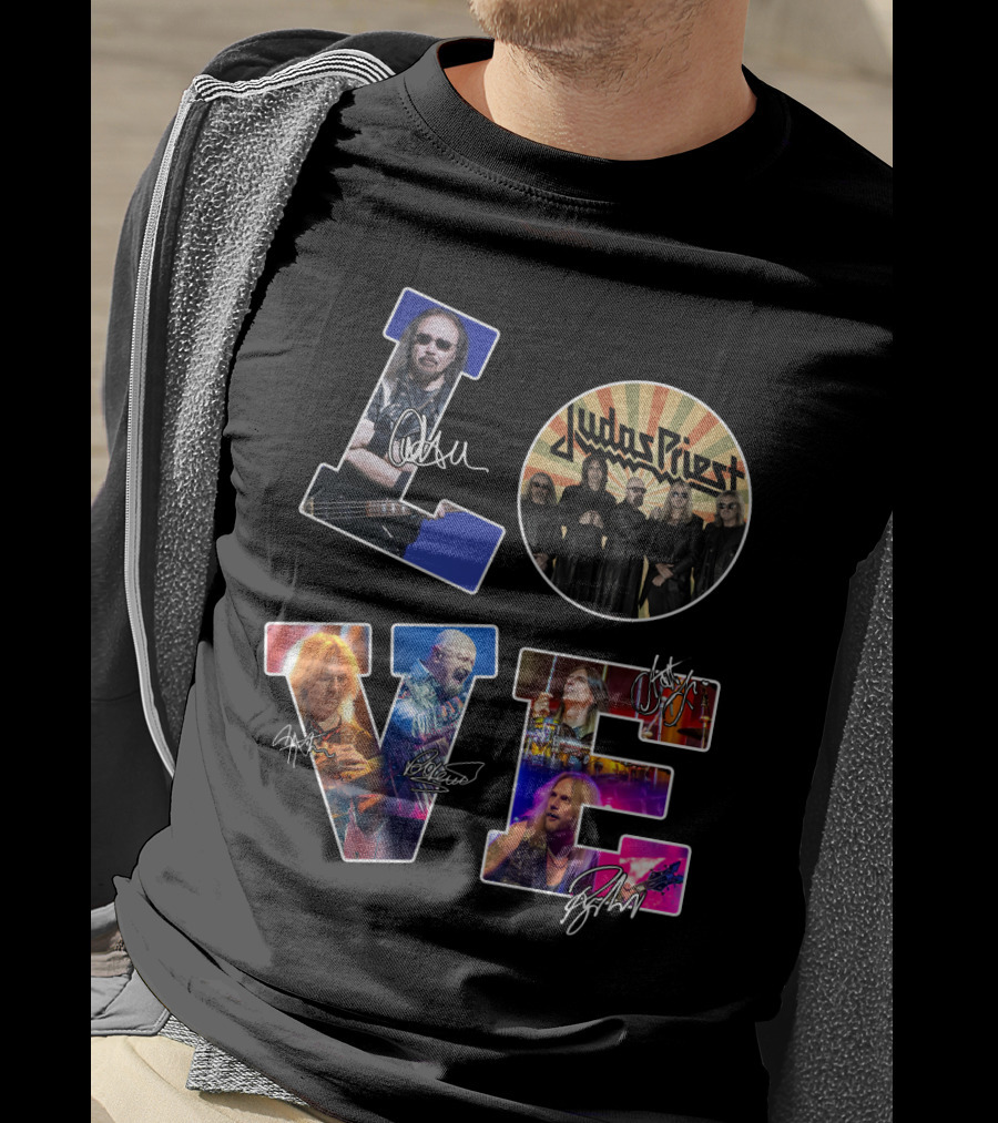 Judas Priest Love Autographed Photos T-Shirt