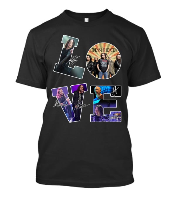 Love 76 Dream Theater Band Members Signatures T-Shirt