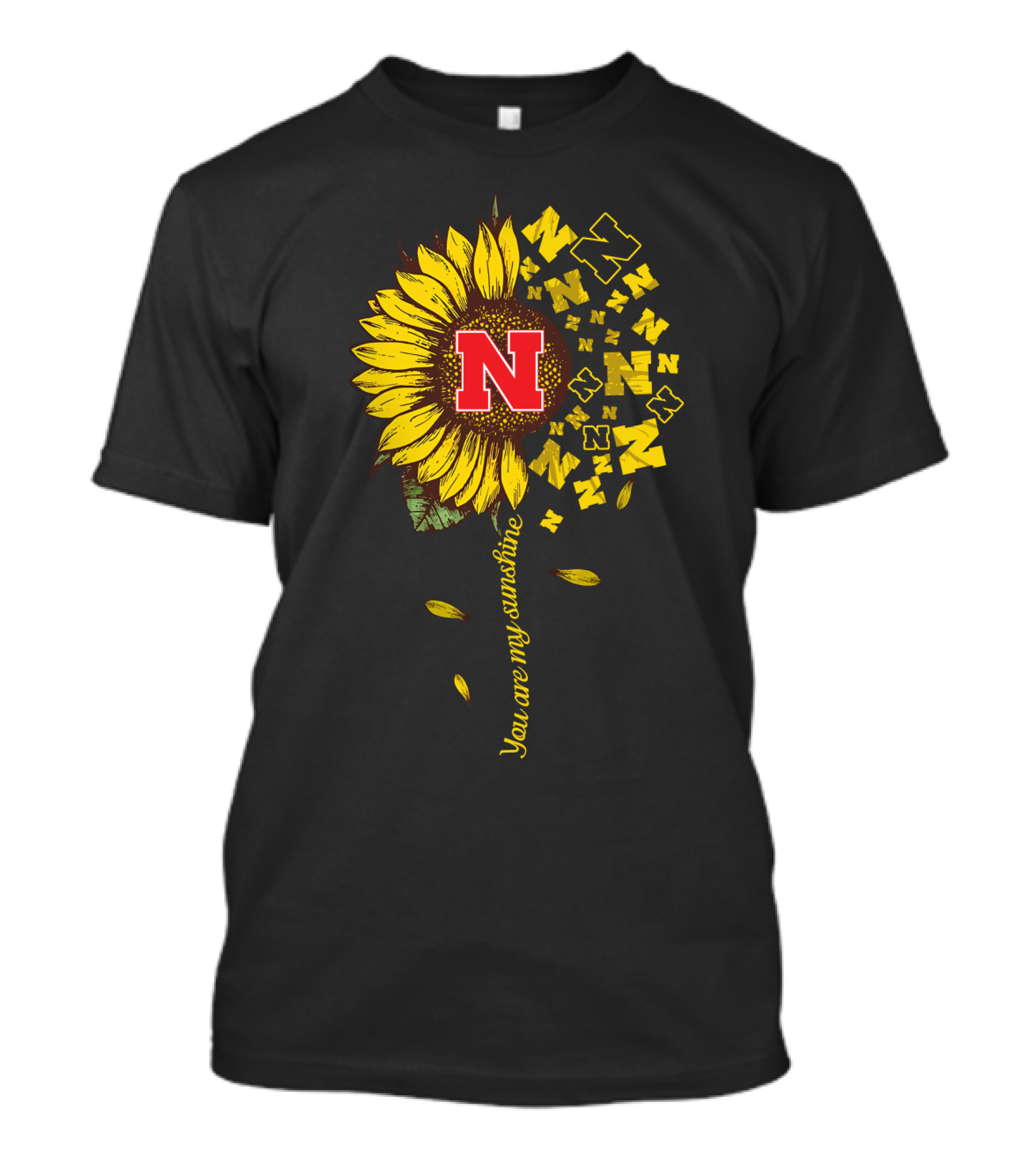 Nebraska Cornhuskers Ncaa Sunflower N Logo You Are My Sunshine T-Shirt