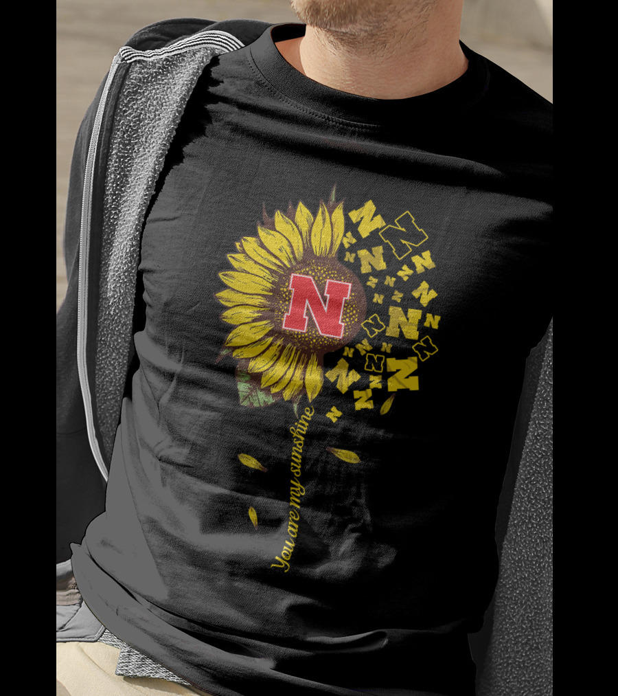 Nebraska Cornhuskers Ncaa Sunflower N Logo You Are My Sunshine T-Shirt