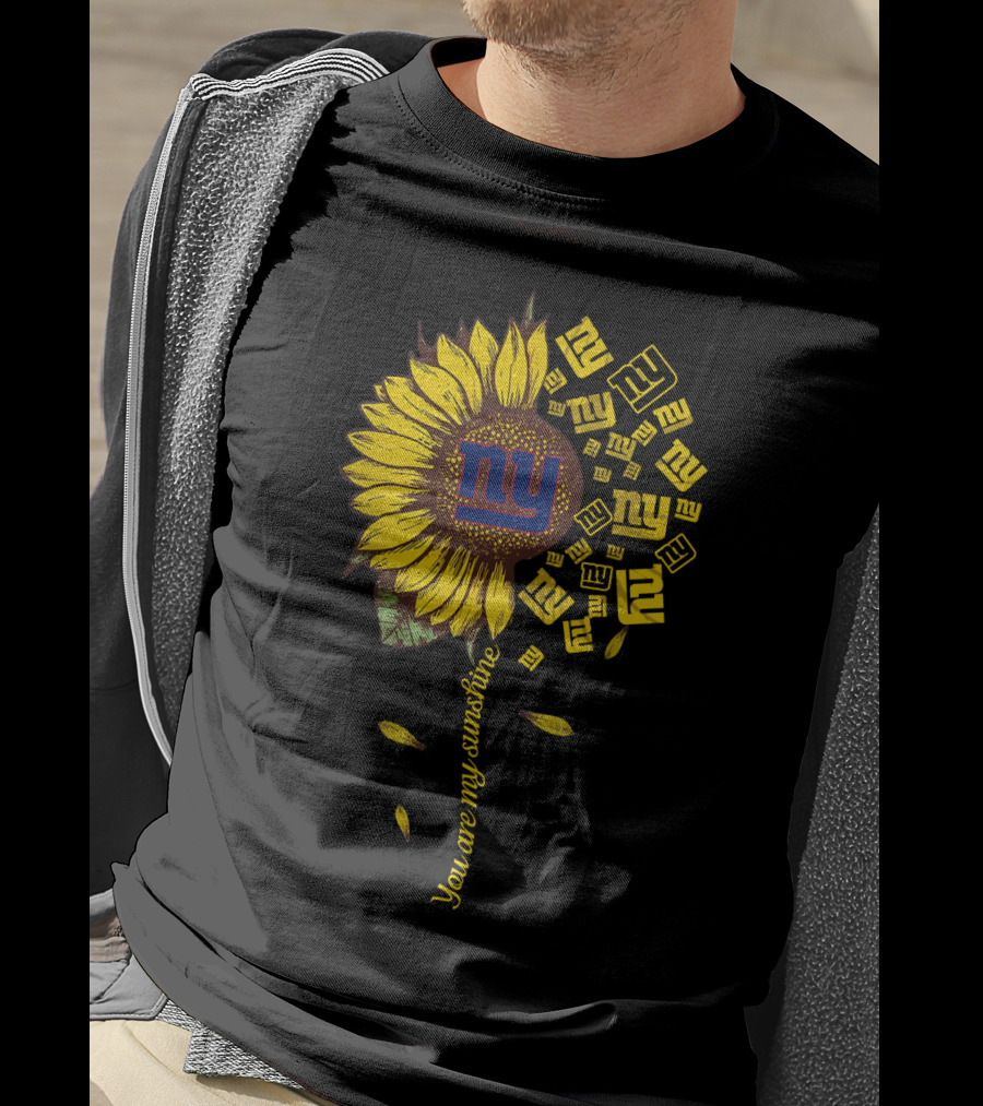 You Are My Sunshine Nyg Nfl Sunflower Blossom T-Shirt