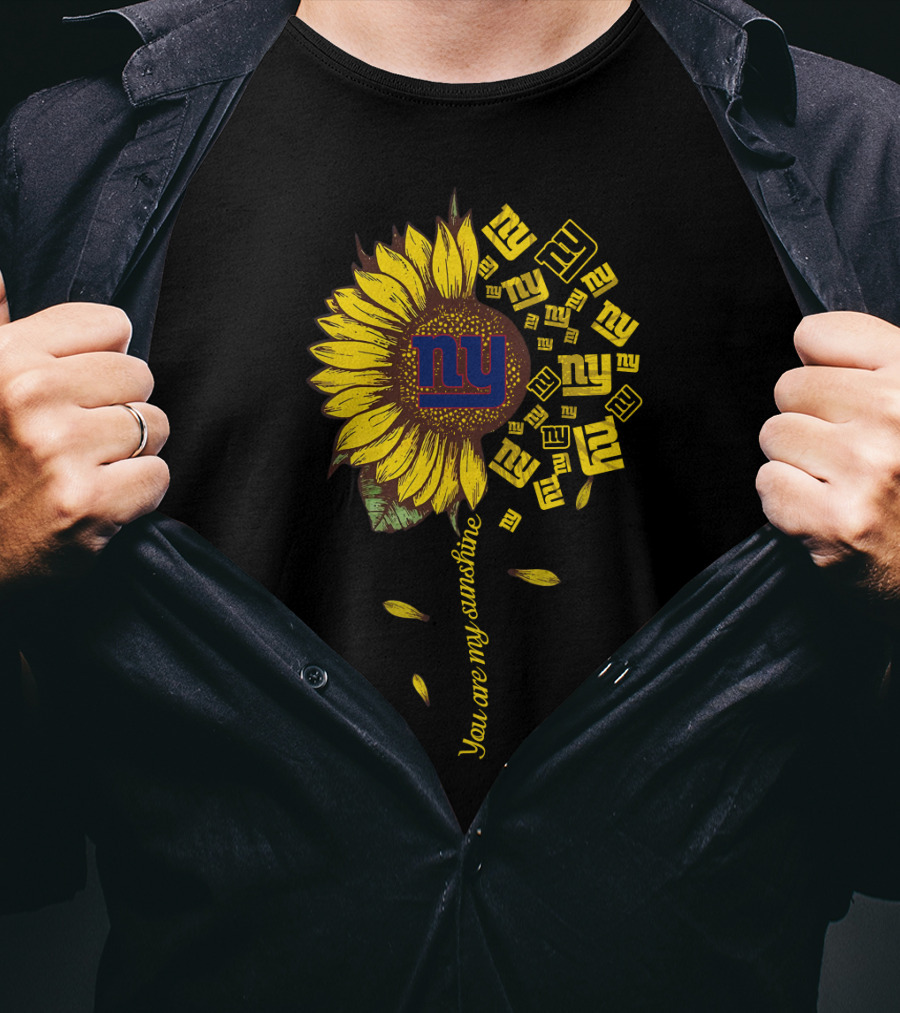 You Are My Sunshine Nyg Nfl Sunflower Blossom T-Shirt