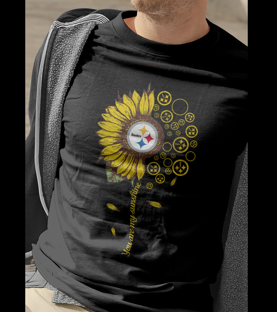 You Are My Sunshine Steelers Sunflower Nfl T-Shirt