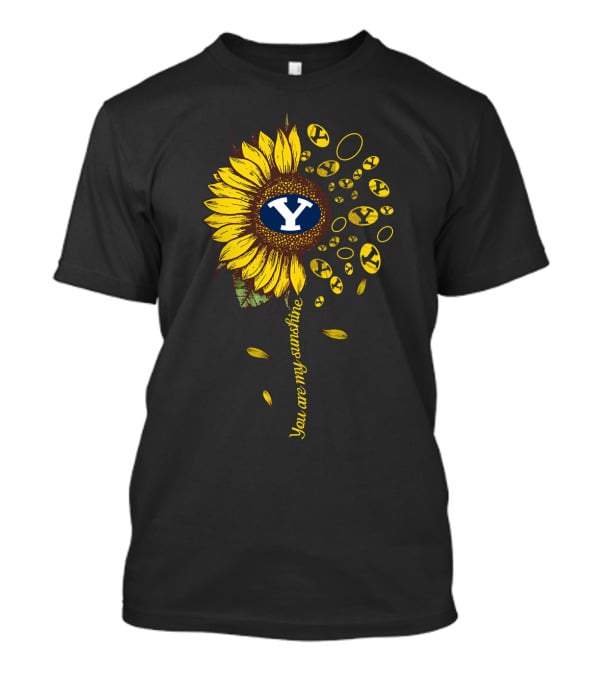 You Are My Sunshine 83 Ncaa Byu Y Logo Sunflower T-Shirt
