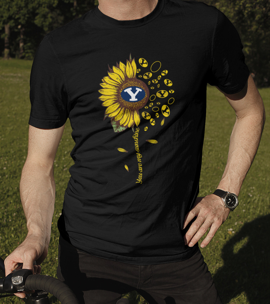 You Are My Sunshine 83 Ncaa Byu Y Logo Sunflower T-Shirt