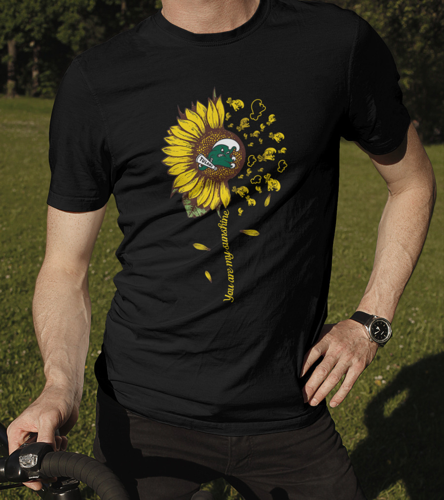 You Are My Sunshine Sunflower With Gator Face Clouds T-Shirt