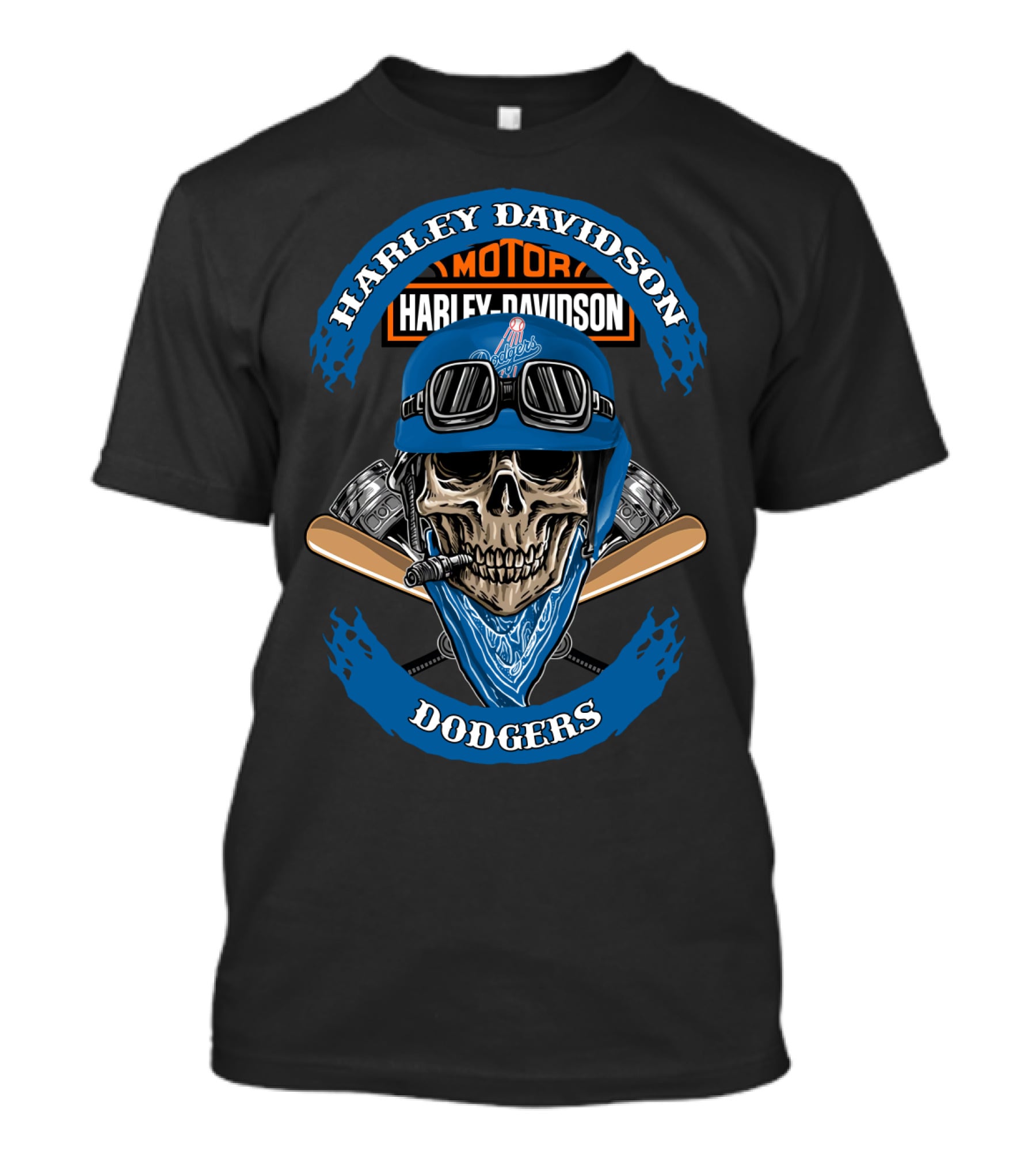 Harley Davidson Motorcyles Dodgers 96 Mlb Lad T-Shirt