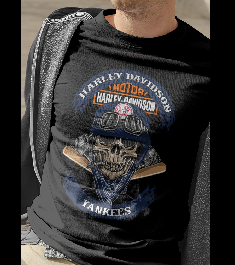 Harley Davidson Motor Yankees T-Shirt