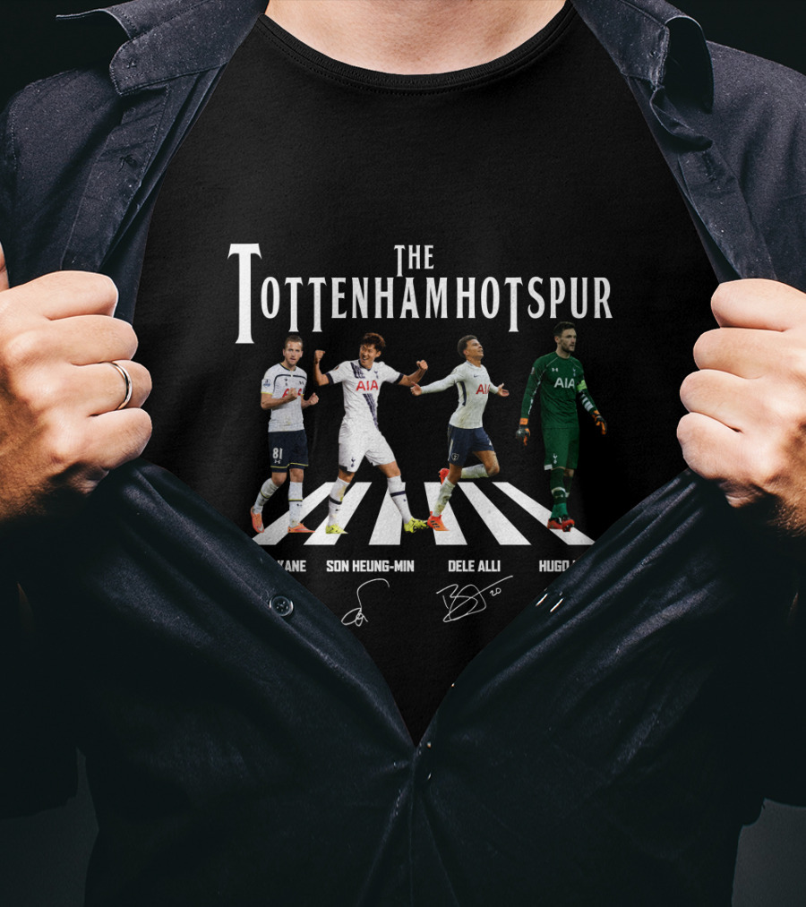 The Tottenham Hotspur Harry Kane Son Heung-Min Dele Alli Hugo Lloris Abbey Road T-Shirt