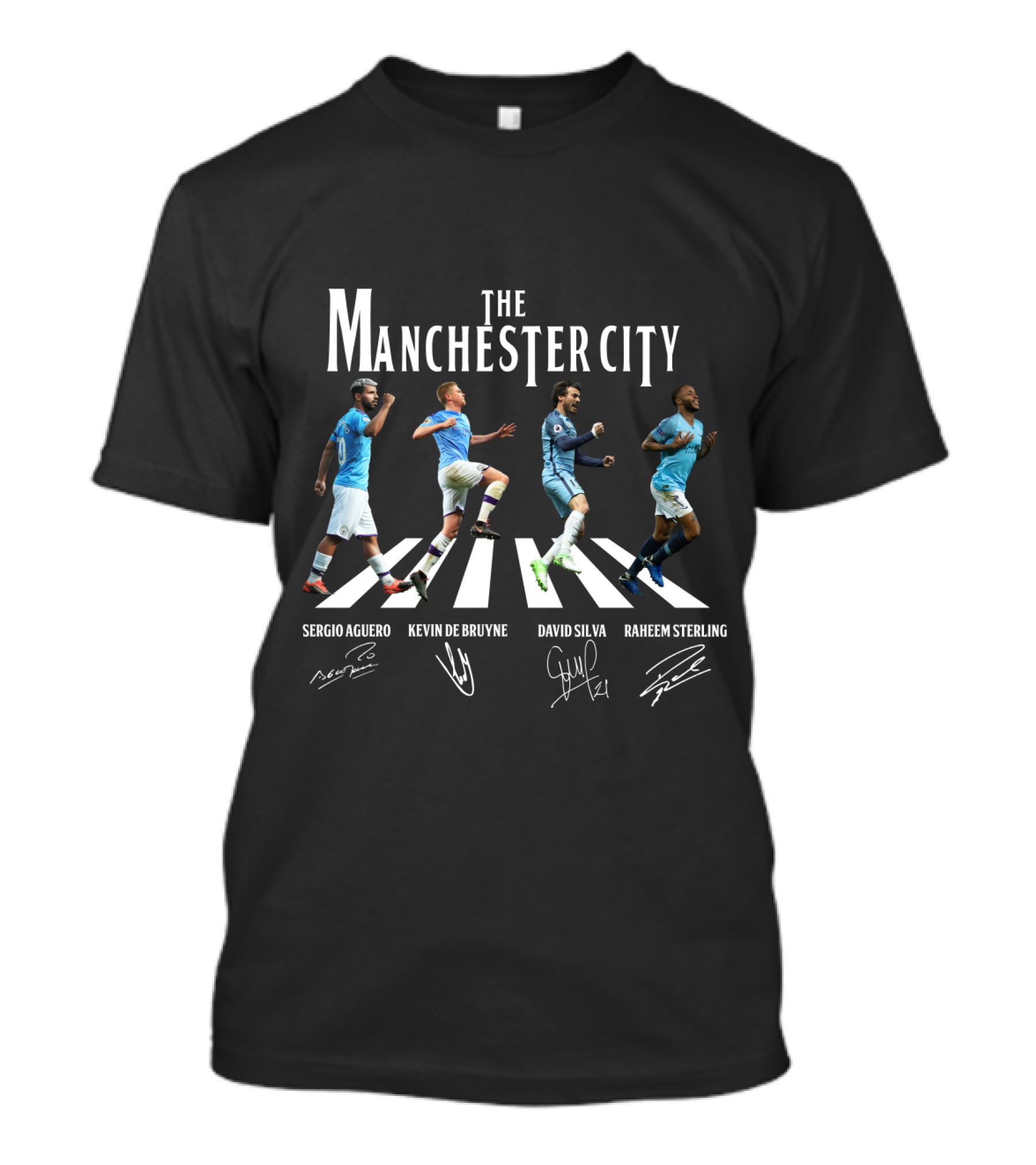 The Manchester City Sergio Aguero Kevin De Bruyne David Silva Raheem Sterling T-Shirt