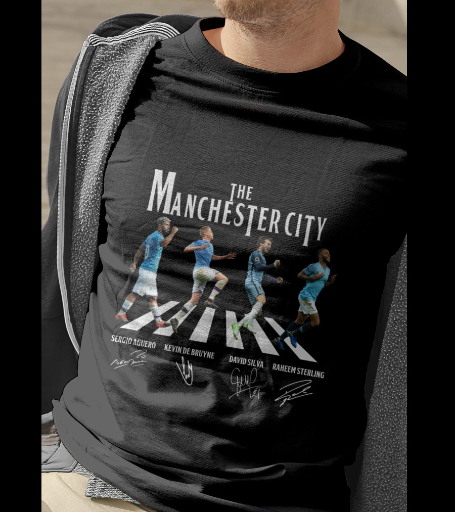 The Manchester City Sergio Aguero Kevin De Bruyne David Silva Raheem Sterling T-Shirt