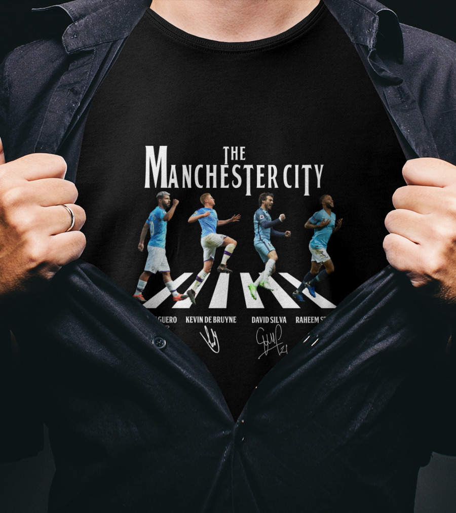 The Manchester City Sergio Aguero Kevin De Bruyne David Silva Raheem Sterling T-Shirt