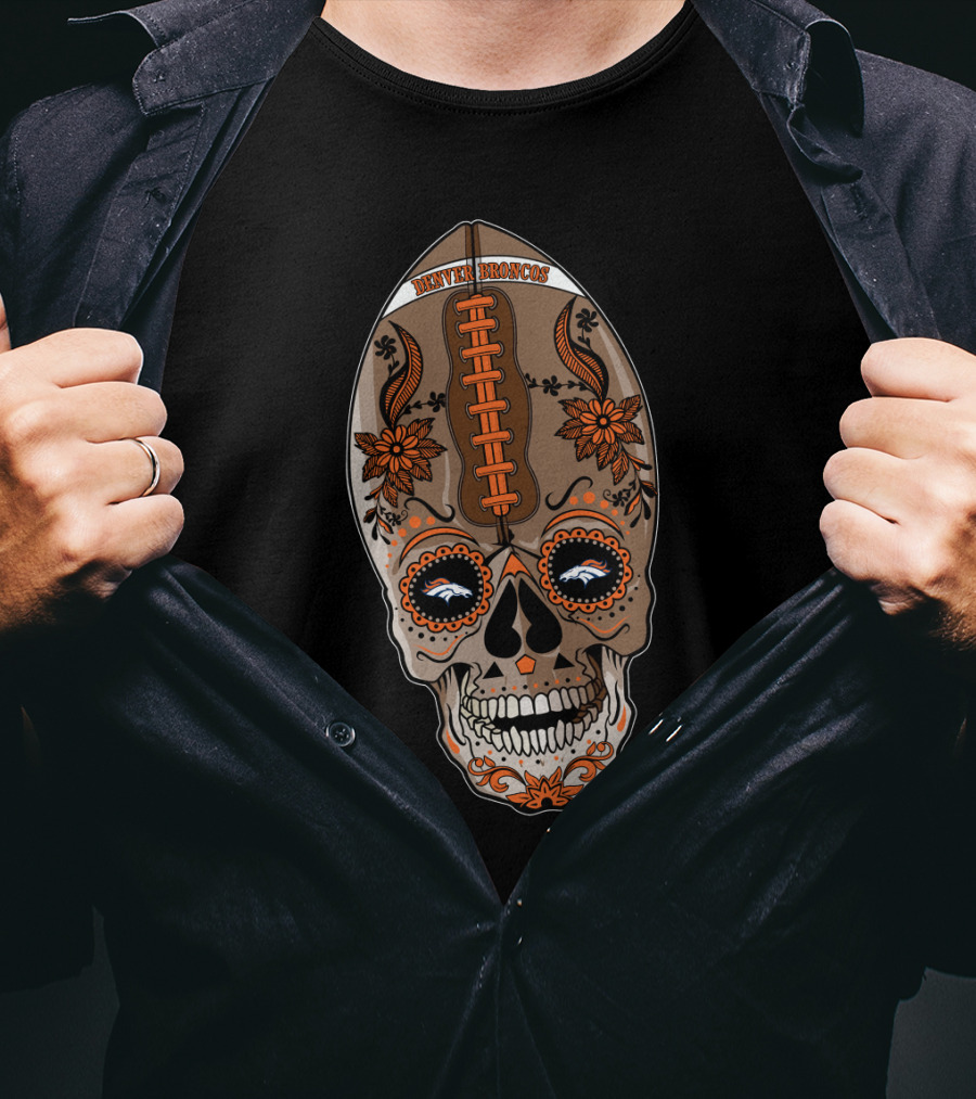 Denver Broncos Sugar Skull 97 01 Db T-Shirt