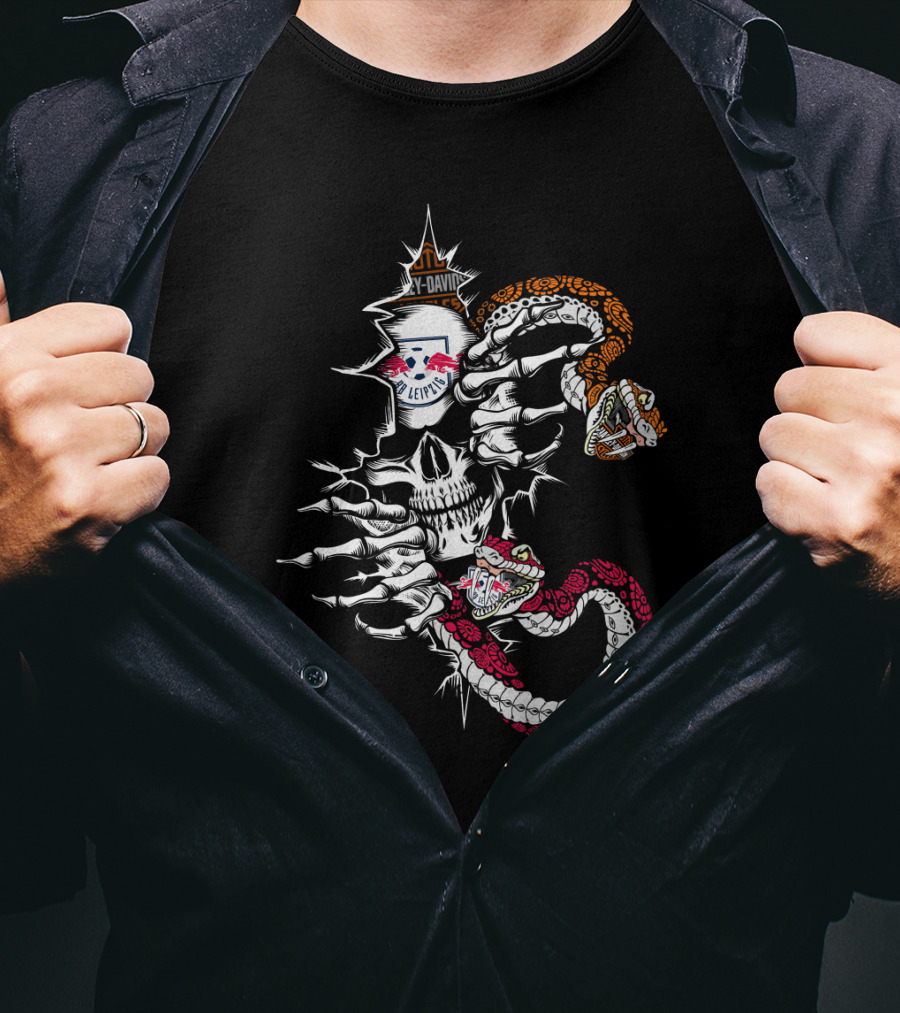 Rb Leipzig Skull Snake Harley Davidson Fusion T-Shirt