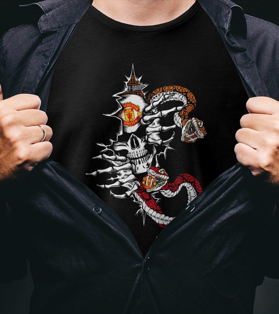 Manchester United Skull Serpent T-Shirt