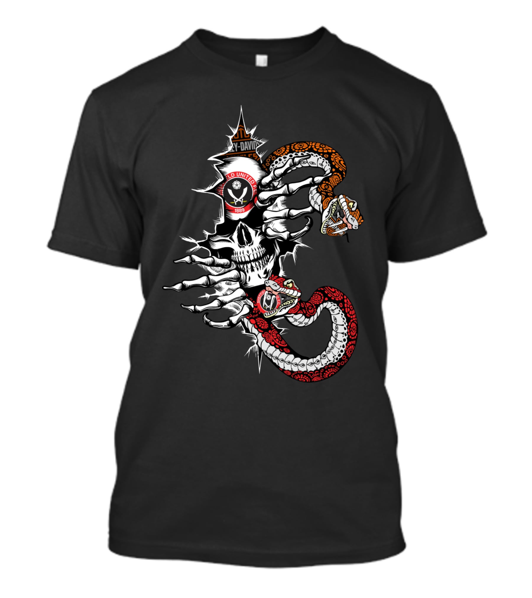 Su Bandidos United Mc 1966 Skull Snake T-Shirt
