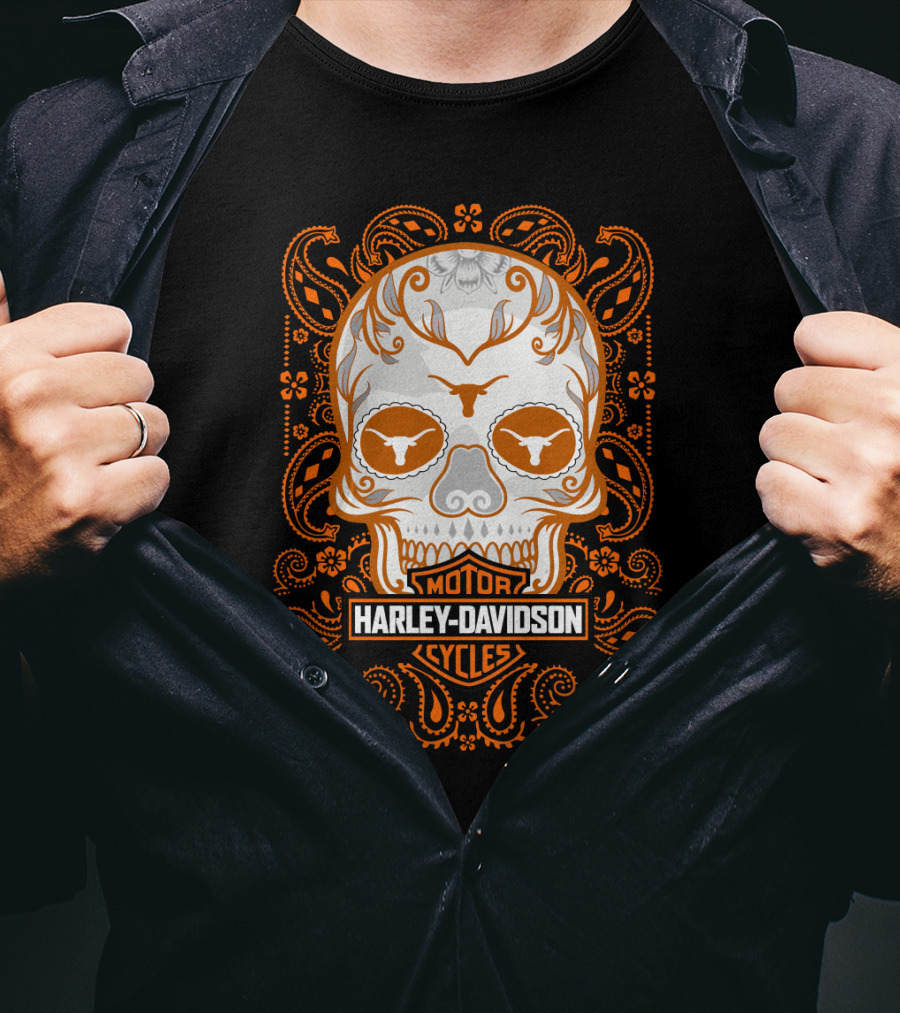 Harley Davidson Cycles Longhorn Skull T-Shirt