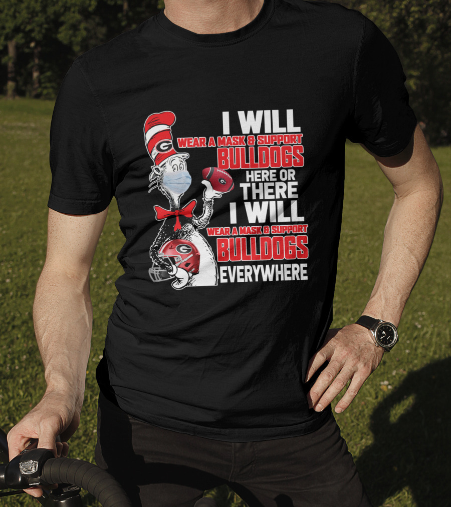 I Will Wear A Mask And Support Bulldogs Everywhere T-Shirt