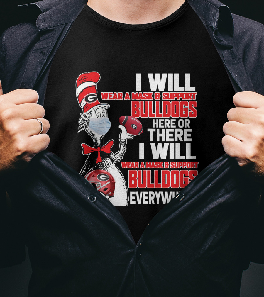 I Will Wear A Mask And Support Bulldogs Everywhere T-Shirt