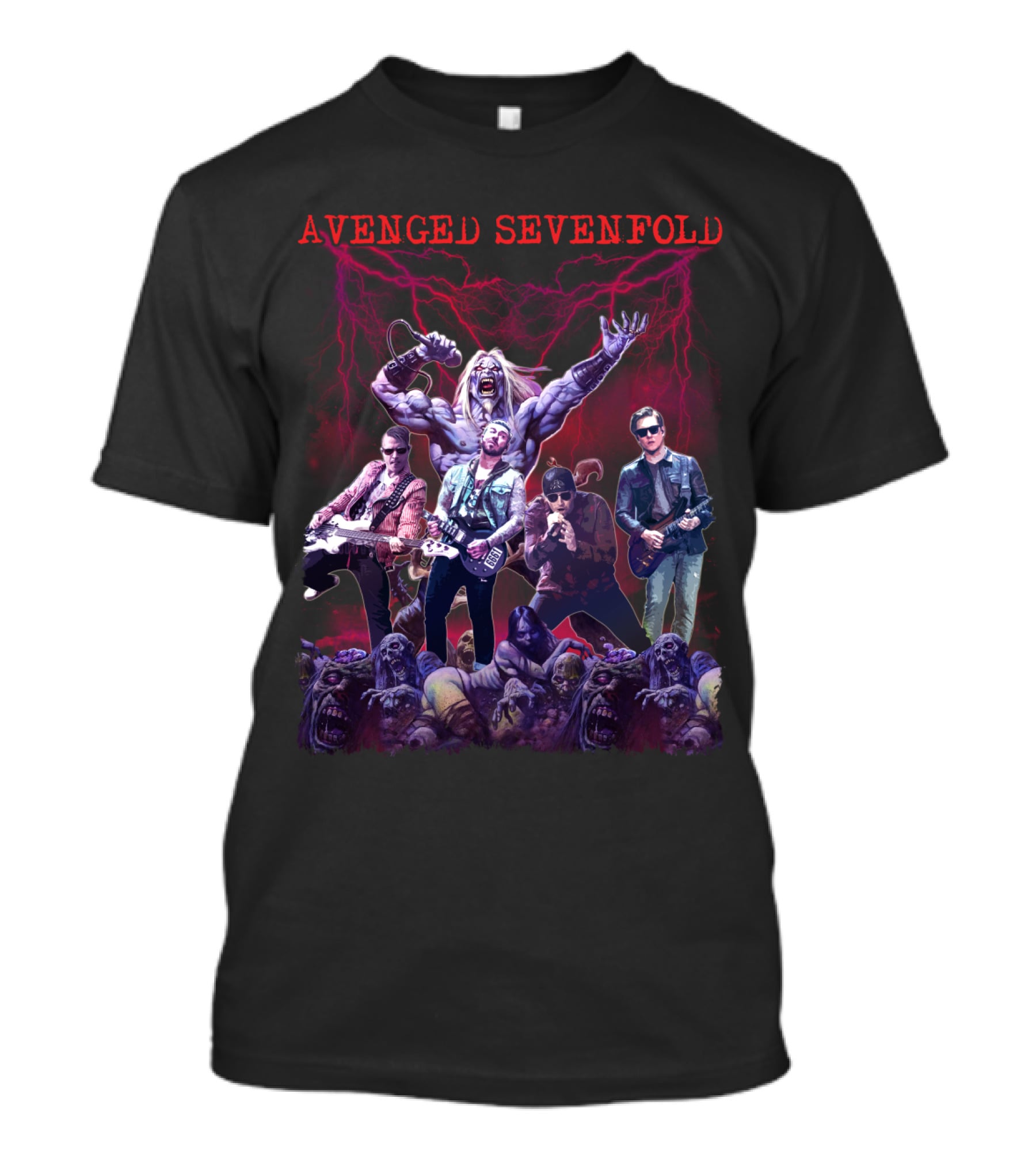 Avenged Sevenfold Thunderous Rock Performance With Zombie Horde T-Shirt
